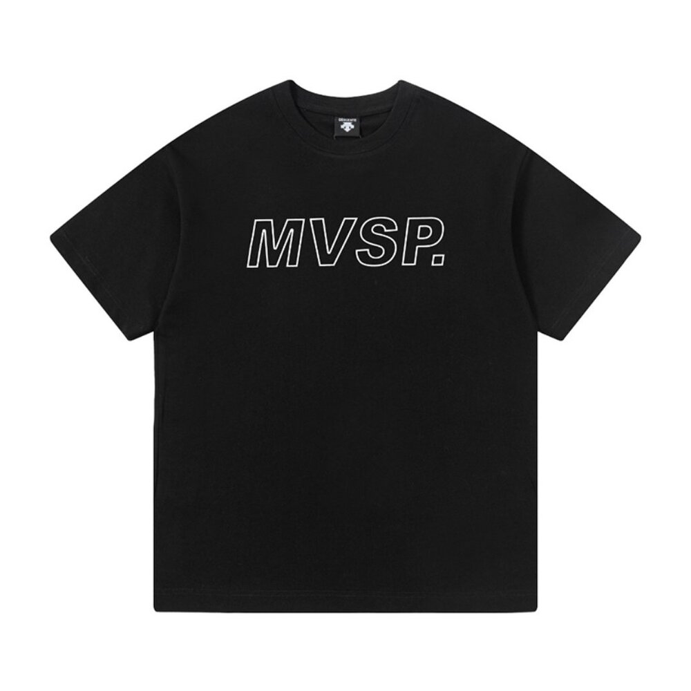 Black Simple Short-Sleeved T-Shirt Descente
